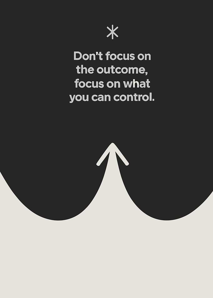 Inspirational Quote with Arrow Graphic