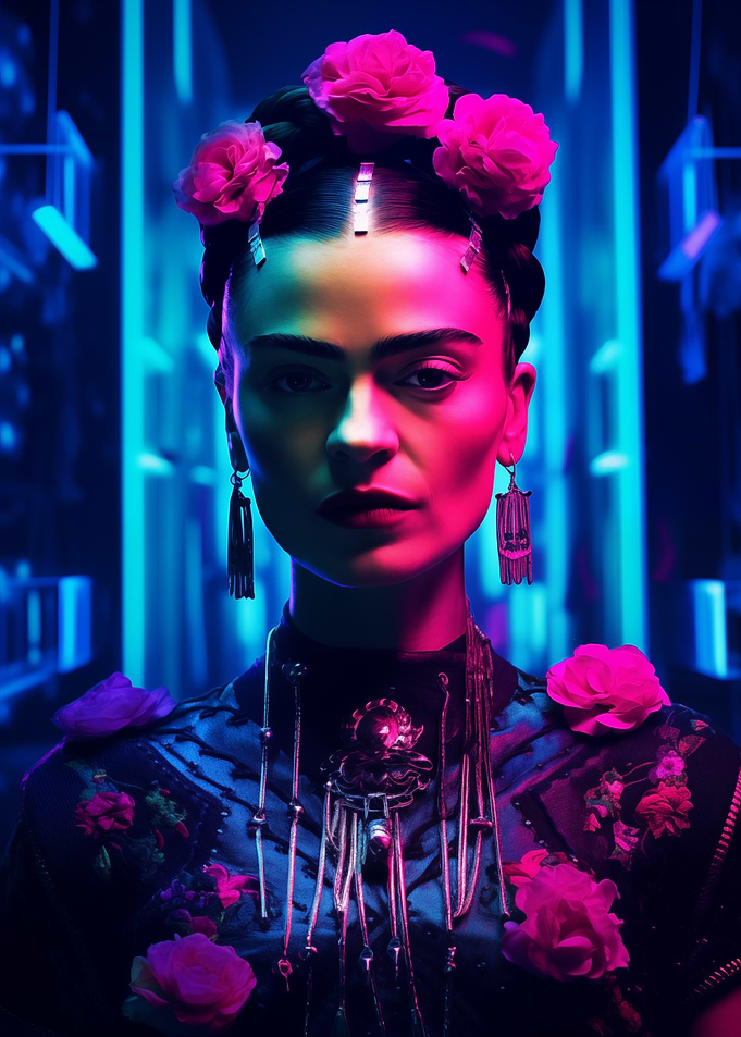 Frida Kahlo Neon Lighting
