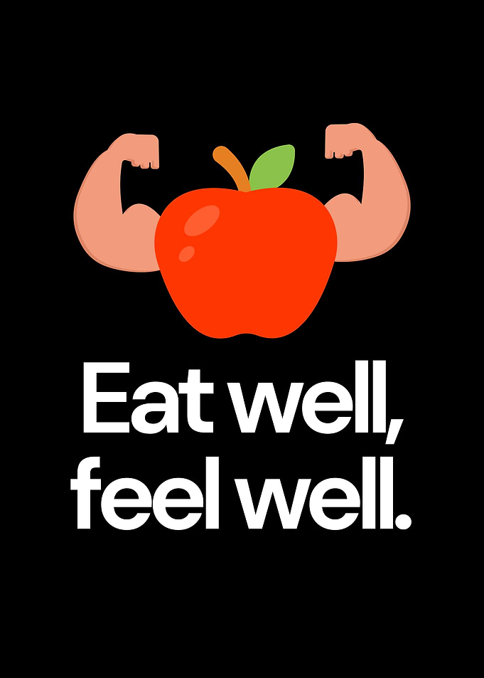 Eat well, feel well illustration