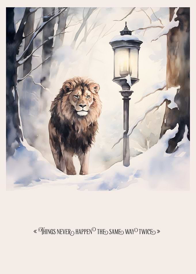 Aslan's wise words - Narnia inspired watercolor poster -