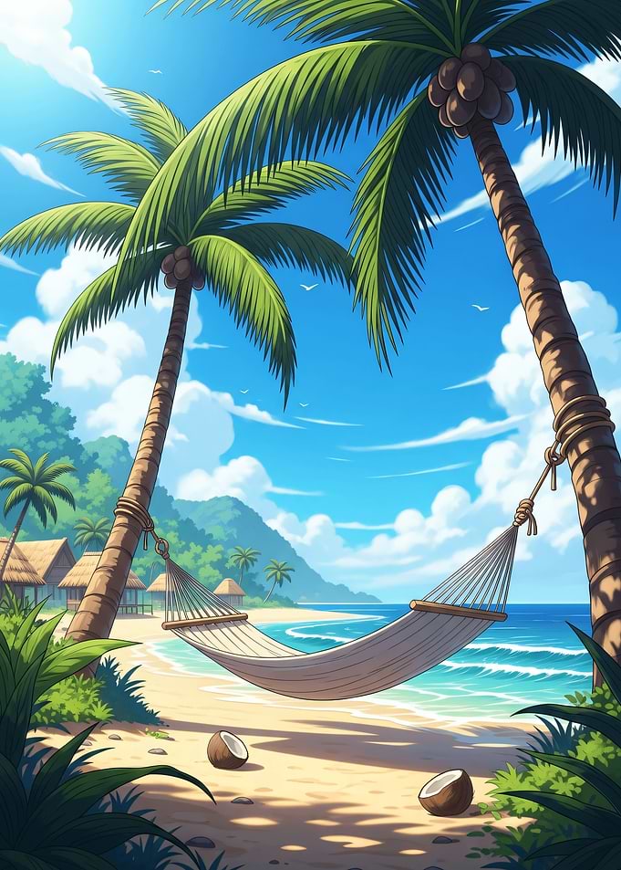 Tropical Beach Hammock Paradise