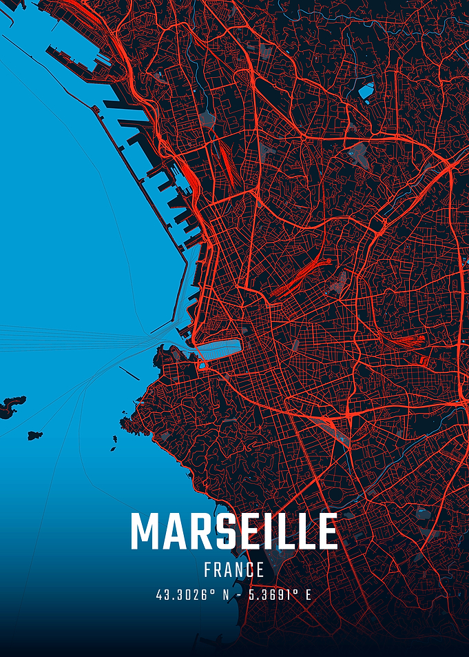 Marseille City Map