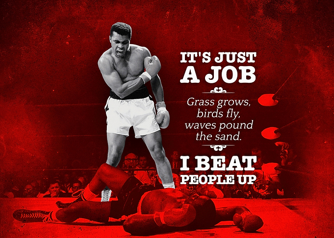 Muhammad Ali Boxing Quote Poster