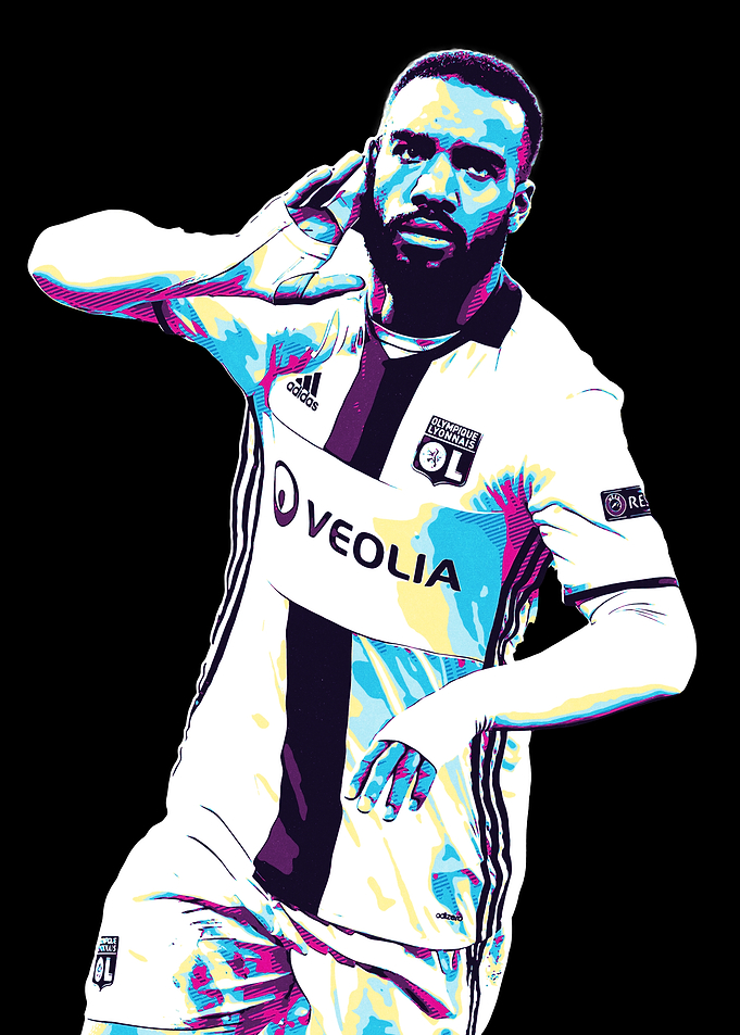 Alexandre Lacazette Pop Art Portrait