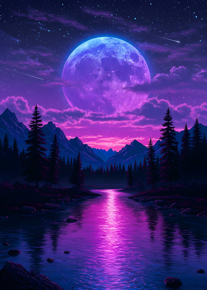 Nenon Moonlit River Landscape