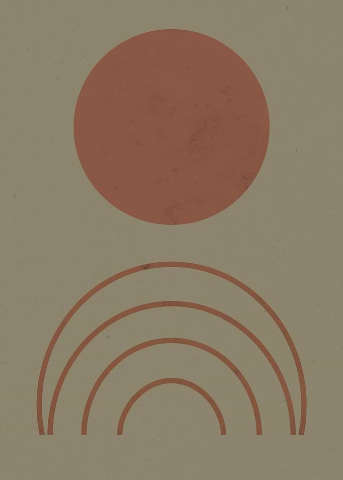 Boho Circle and Arches Art