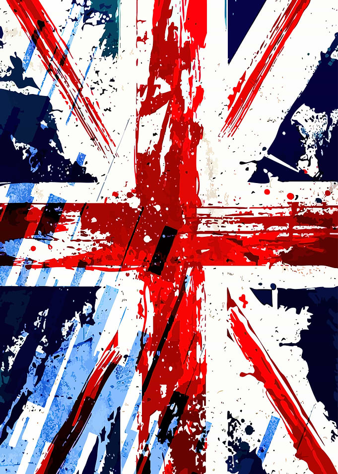 Grunge Union Jack Flag Art