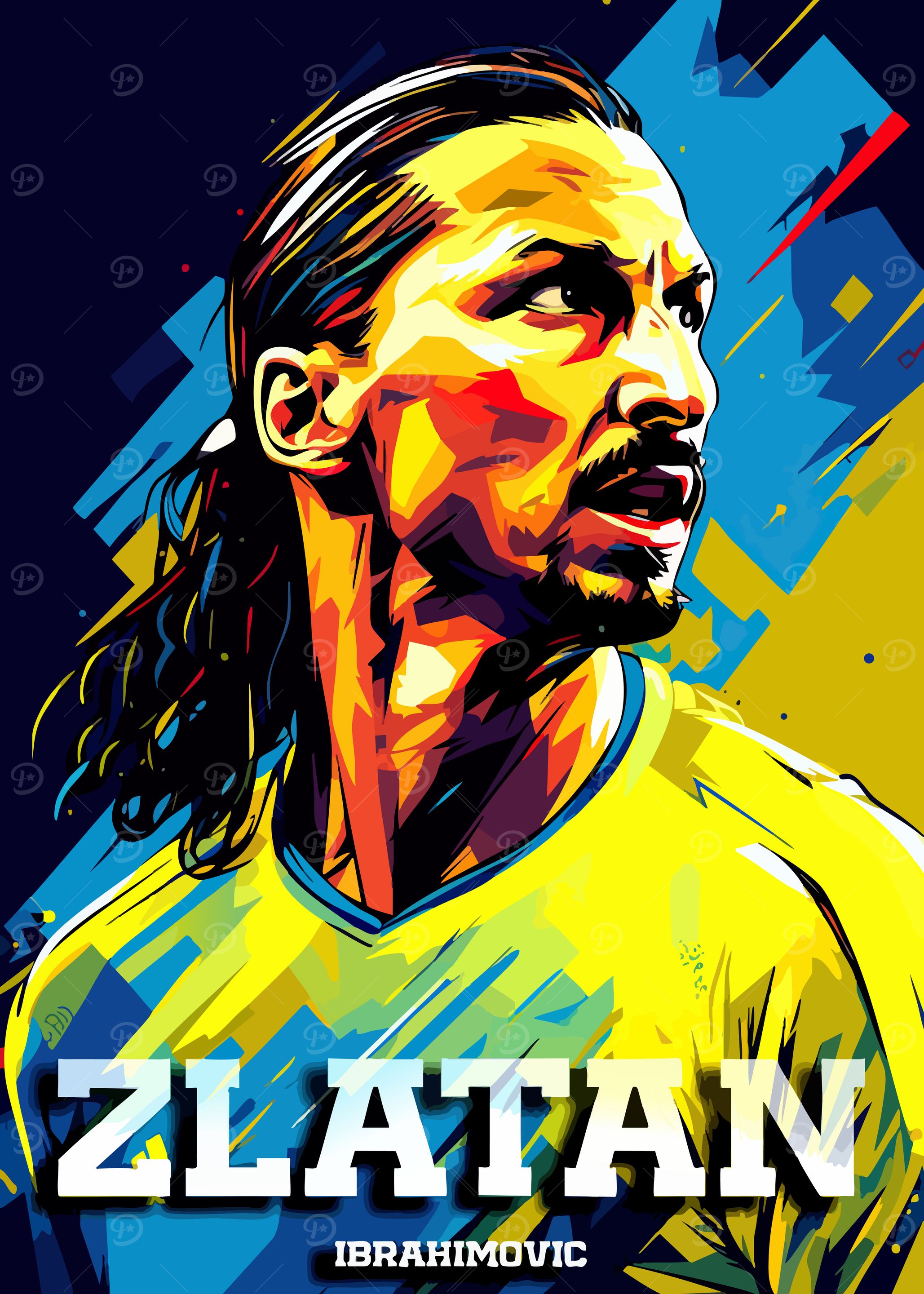 Zlatan Ibrahimovic Pop Art Portrait