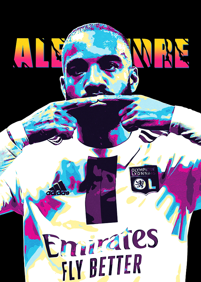 Alexandre Lacazette Pop Art Portrait