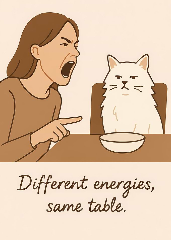 Woman Yelling At Cat