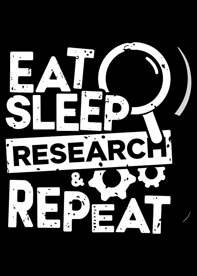 Eat Sleep Research Repeat Graphic