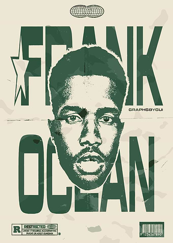 Frank Ocean Portrait Poster