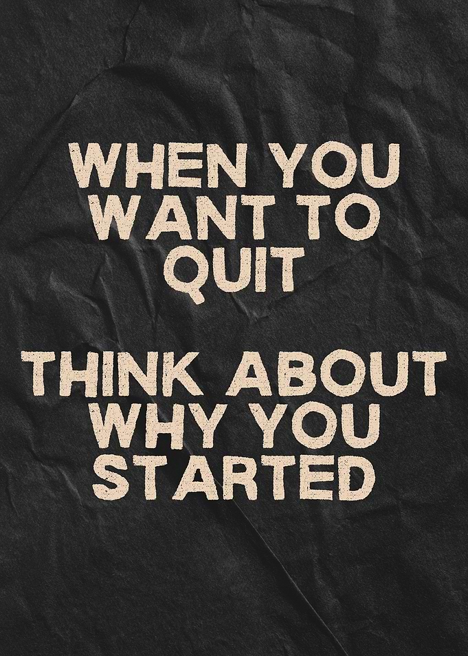 Inspirational Quote on Wrinkled Black Background