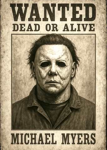 Michael Myers Wanted Poster halloween