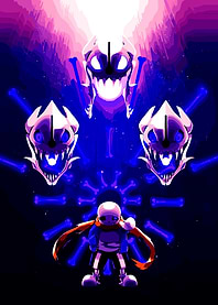 Undertale Sans with Gaster Blasters