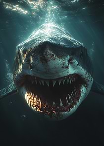 Great White Shark Underwater Portrait