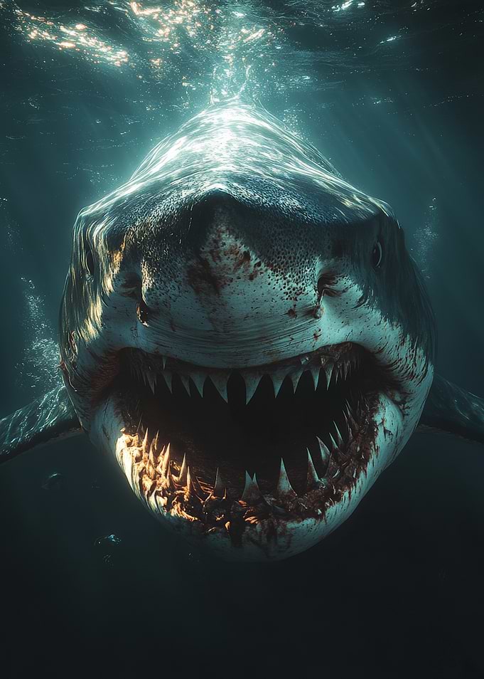 Great White Shark Underwater Portrait