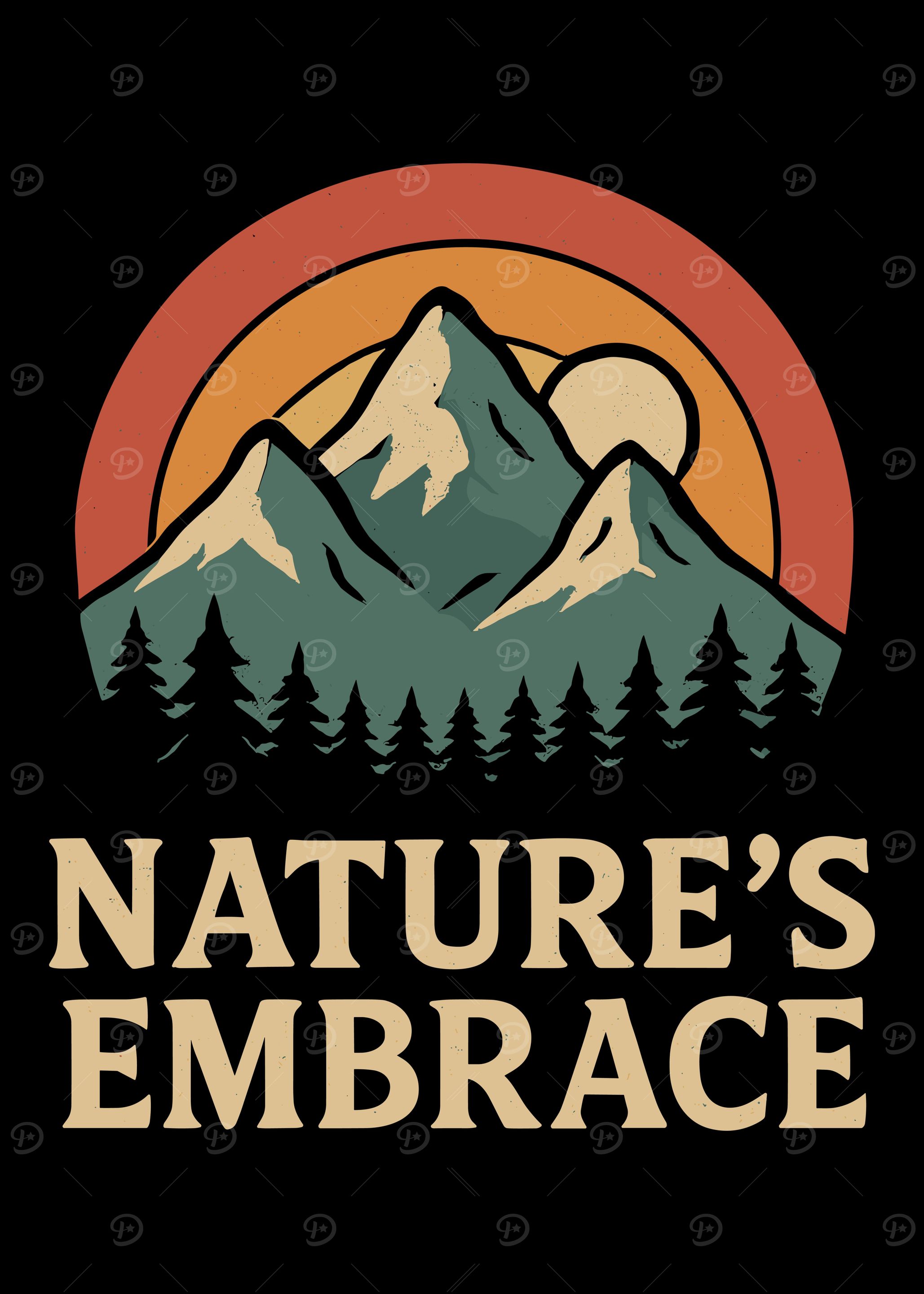 Nature's Embrace Mountain Landscape