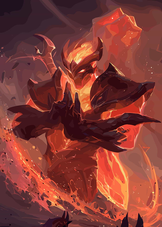Fiery Warrior Digital Art