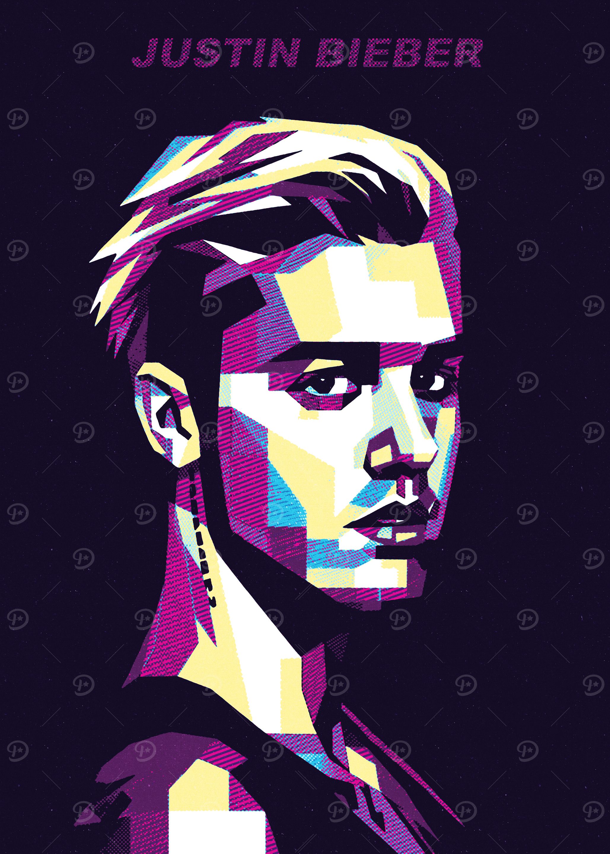 Justin Bieber Pop Art Portrait
