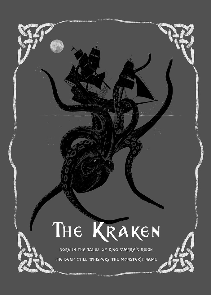 The Kraken Nautical Illustration