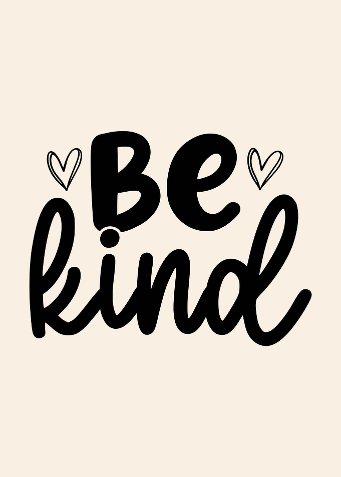 Be Kind Typography Art