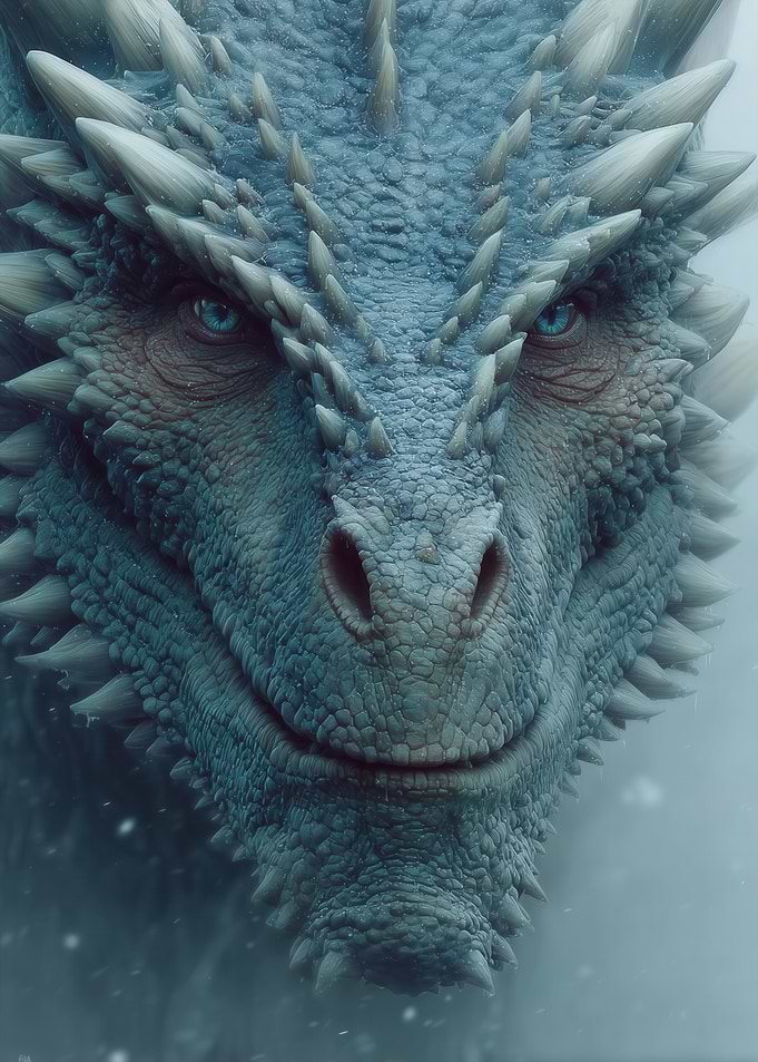 Icy Dragon Portrait