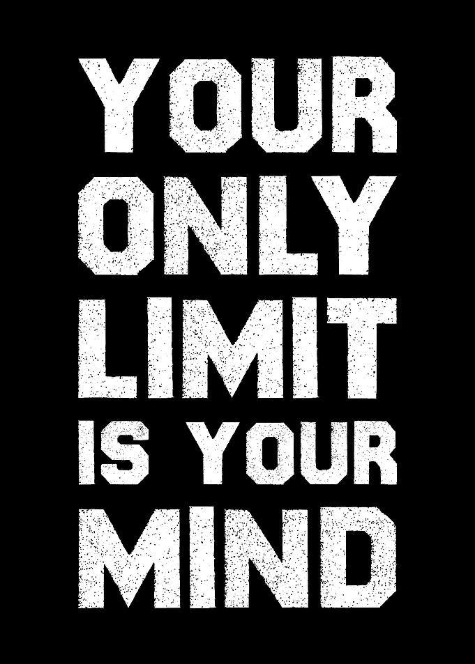 Your Only Limit Is Your Mind Motivational Wall Art for Mindset & Growth