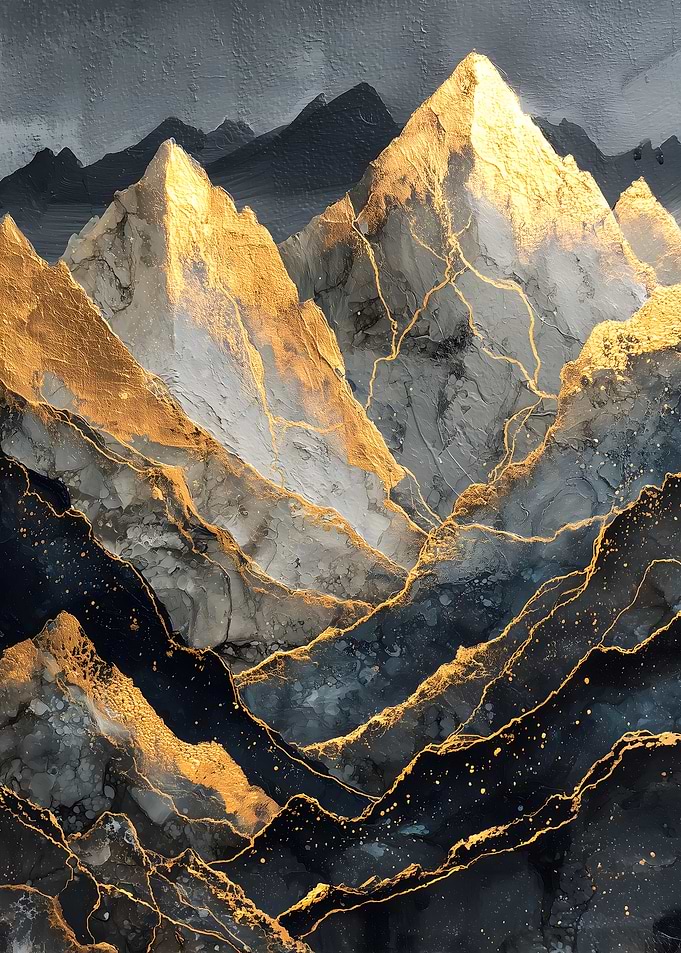 Golden Vein Mountainscape