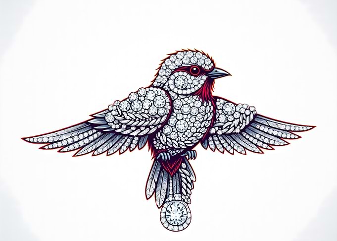 Diamond Bird Illustration