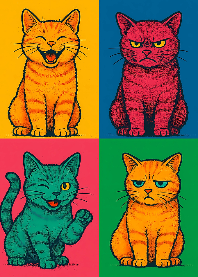 Colorful Cat Moods
