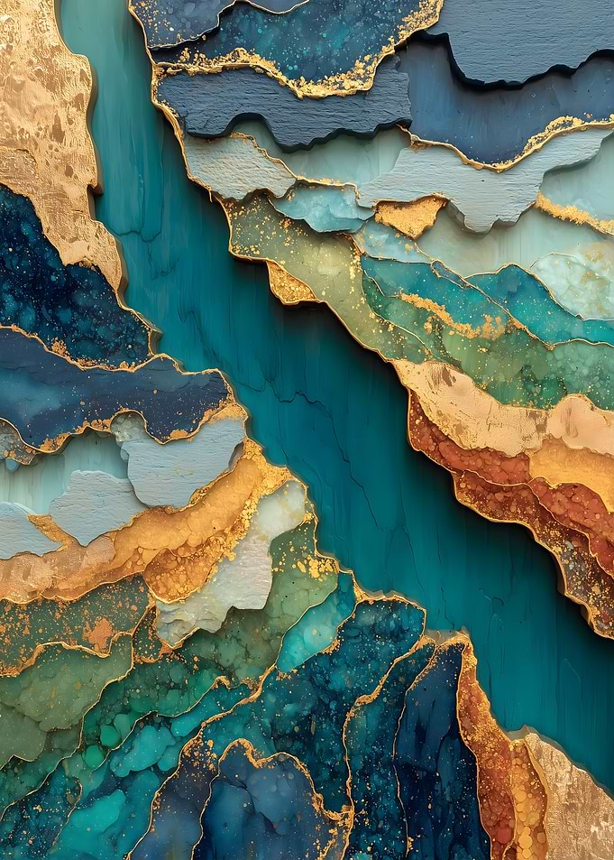 Abstract River Kintsugi