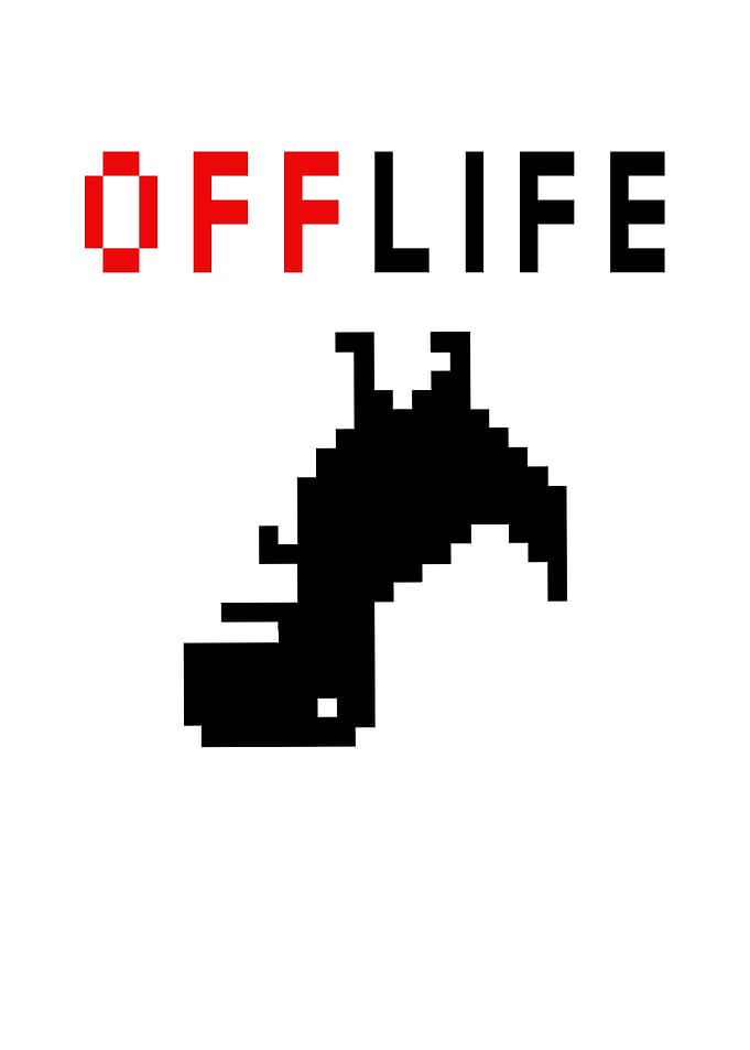 Offlife Pixel Dinosaur Silhouette