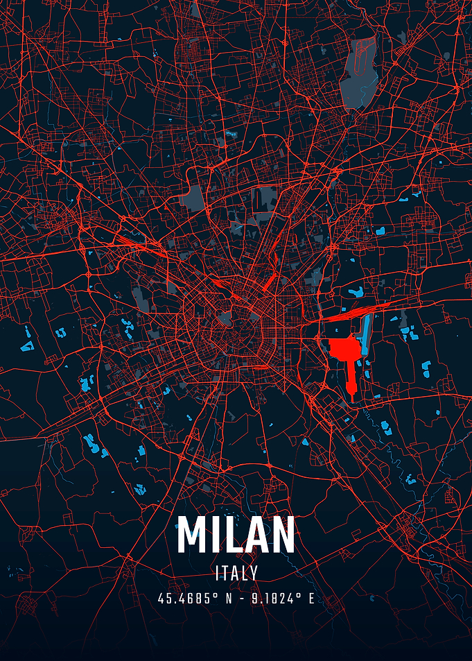 Milan City Map