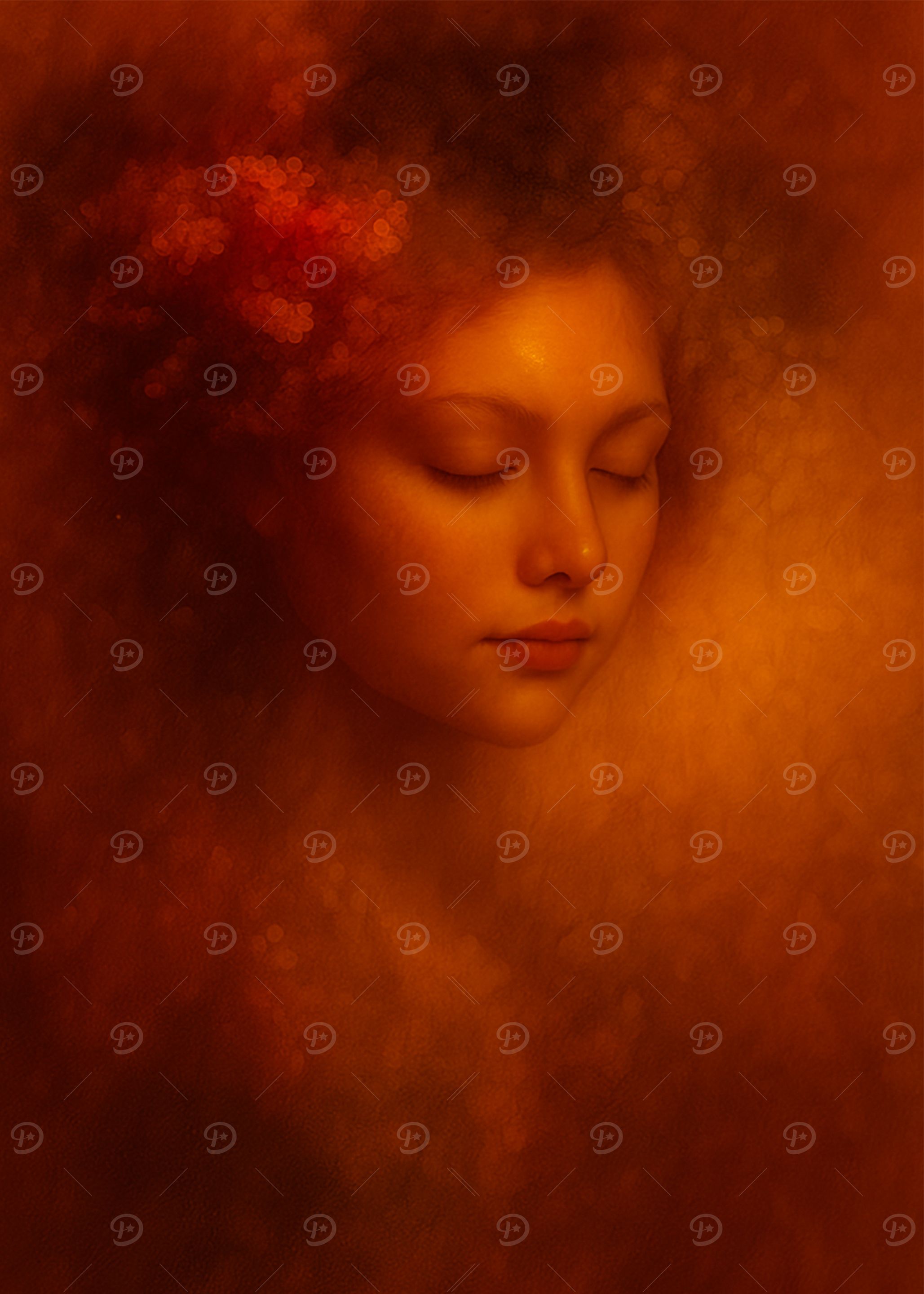 Fiery Calm – Textured Glow for Bold Interiors