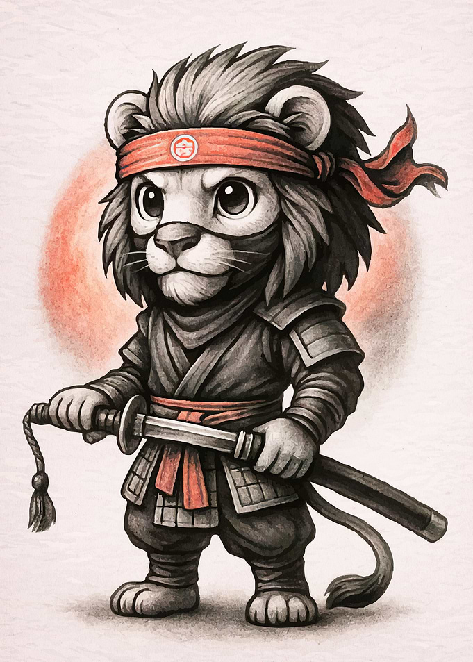 Lion Samura Character