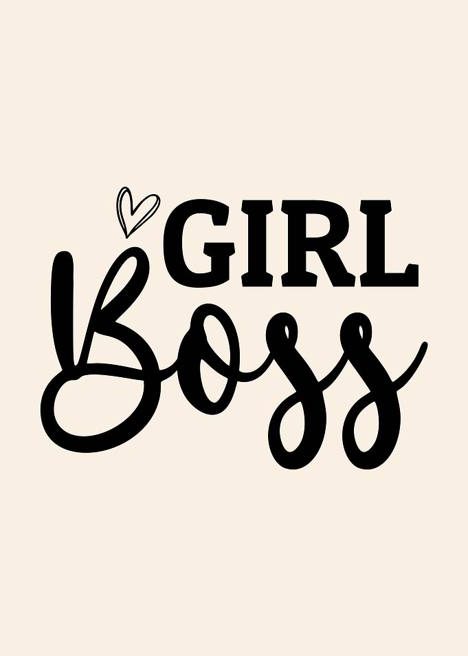 Girl Boss Typography Art