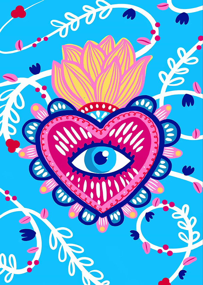 Sacred Heart with Eye