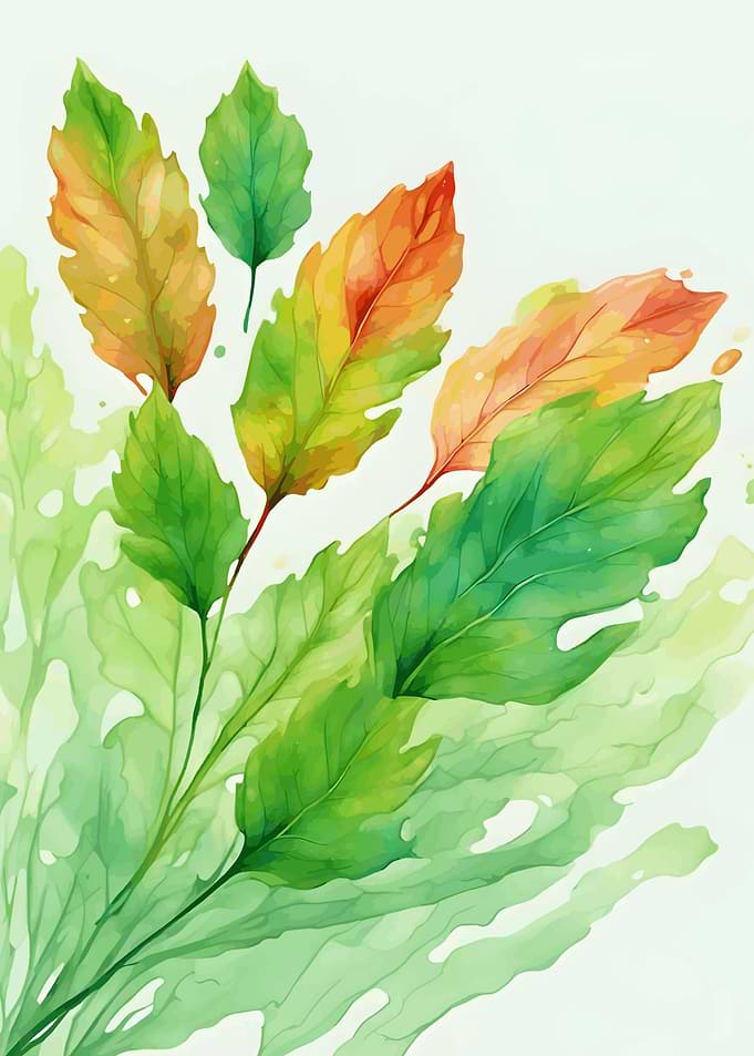 Watercolor Leaves