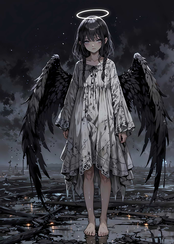 Lost Angel in Ruins