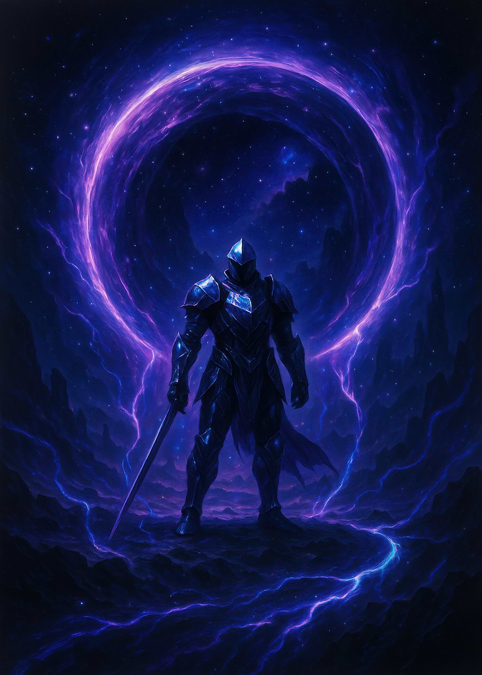 Knight with Cosmic Portal