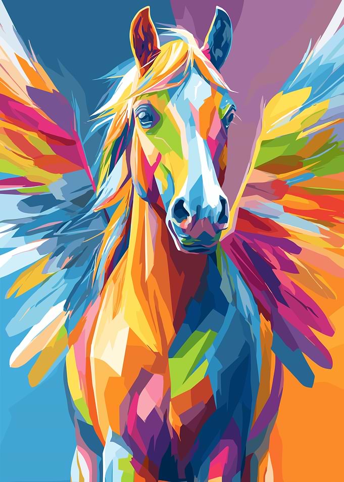 Colorful Pegasus Portrait