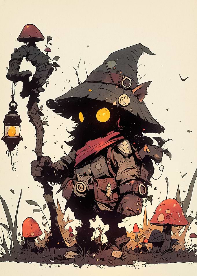 Mushroom Wizard Character