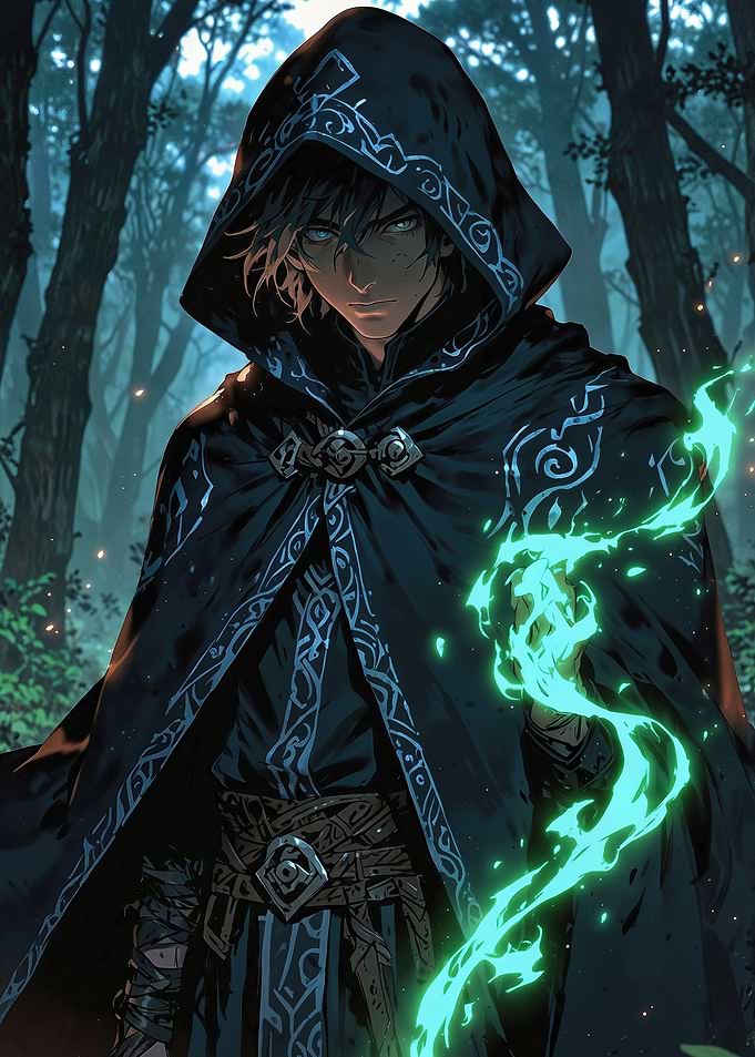 Cloaked Sorcerer of the Dark Grove
