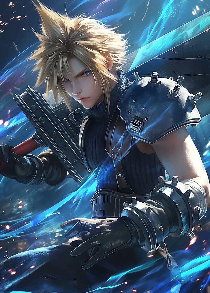 Cloud Strife with Buster Sword