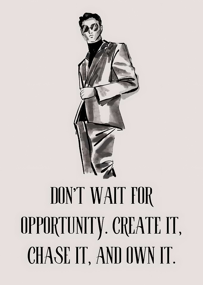 Create, Chase, Own It - Fashion Illustration