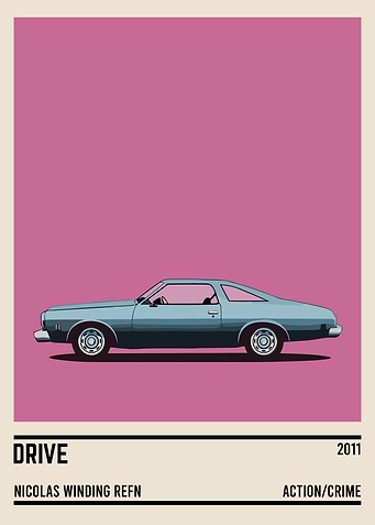 Drive Movie Poster Minimalist Car Art