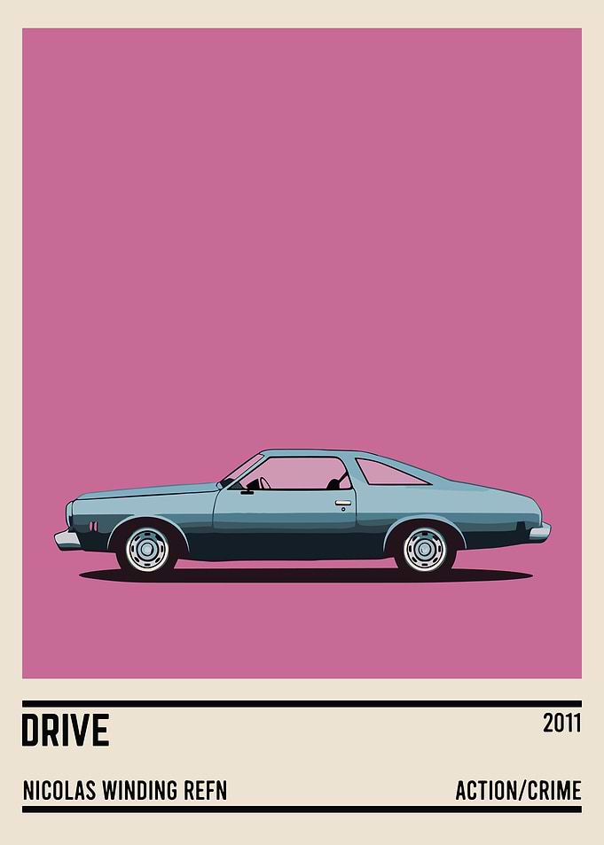 Drive Movie Poster Minimalist Car Art