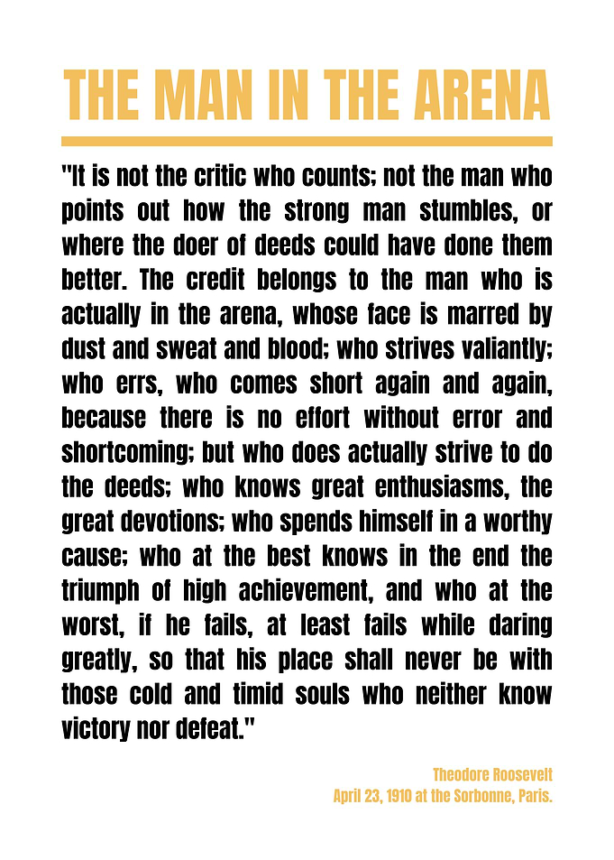 The Man in the Arena Quote
