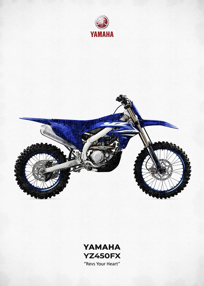 Yamaha YZ450FX Motorcycle sketch art